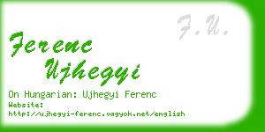 ferenc ujhegyi business card